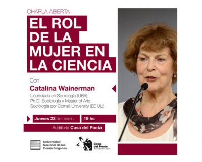 UNLC: Catalina Wainerman disertará sobre el rol de la mujer en la ciencia