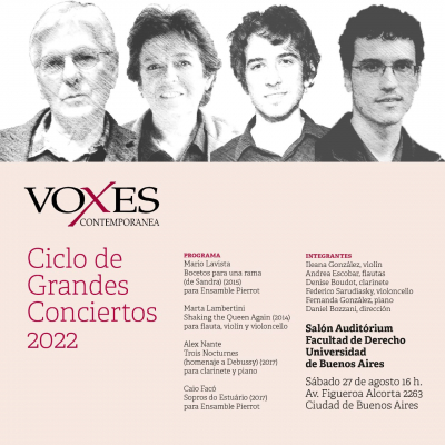 Voxes Contemporánea en el Ciclo de Grandes Conciertos de la Facultad de Derecho de la UBA