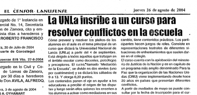 La UNLa inscribe a un curso para resolver conflictos en la escuela