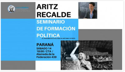 El Instituto Cafiero presentará hoy en Paraná el seminario “Pacto social”, a cargo de Aritz Recalde