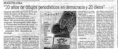 20 años de dibujos periodísticos en democracia