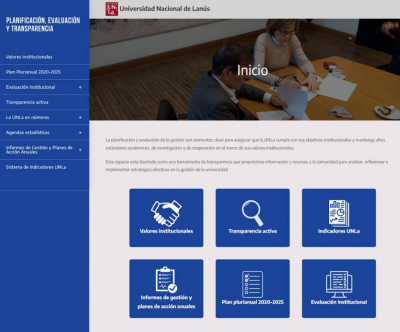 Nuevo espacio web sobre la Planificación, Evaluación y Transparencia de la gestión de nuestra Universidad
