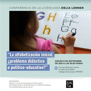 Conferencia &quot;La alfabetización inicial, ¿Problema didáctico o político-educativo?