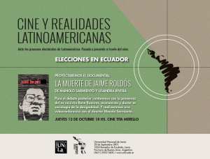 Cine debate sobre las elecciones en Ecuador