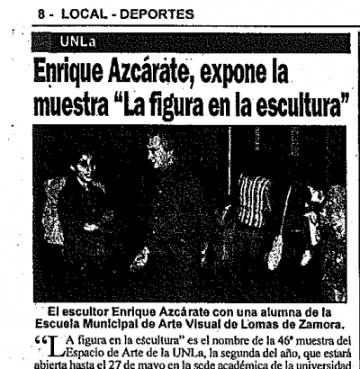 Enrique Azcárate expone la muestra &quot;La figura en la escultura&quot;