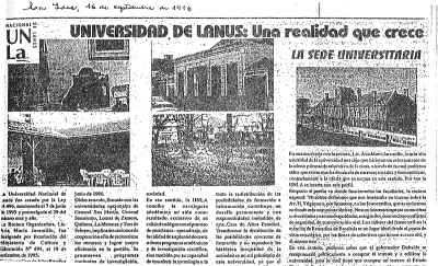 Universidad de Lanús: una realidad que crece