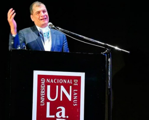 Distinción al expresidente ecuatoriano Rafael Correa