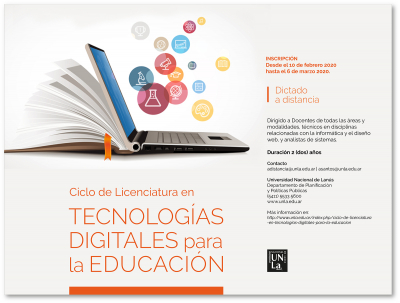 Inscribite en el Ciclo de Licenciatura en Tecnologías Digitales para la Educación