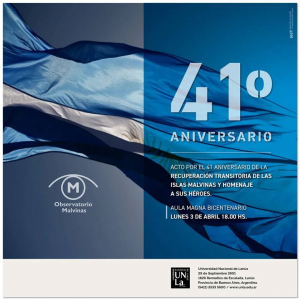 Invitamos al acto por el 41º aniversario de la Gesta de Malvinas