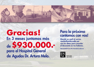 La UNLa donó casi 1 millón de pesos al Hospital Melo de Escalada
