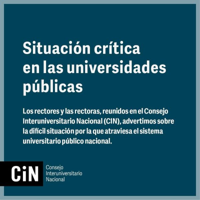 Consejo Interuniversitario Nacional: Situación crítica en las universidades públicas