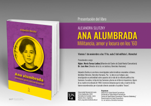 Invitamos a la presentación del libro &quot;Ana Alumbrada&quot;