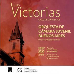 La Orquesta de Cámara Juvenil Buenos Aires se presenta en el ciclo de la Parroquia Nuestra Señora de las Victorias