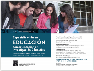 Pre-inscripción para la Especialización en Educación con Orientación en Investigación Educativa