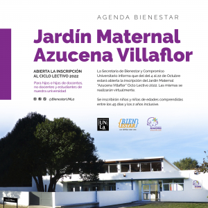 Preinscripción al Ciclo Lectivo 2022 del Jardín Maternal Azucena Villaflor