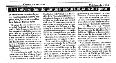 La Universidad de Lanús inaugura el “aula-juzgado”