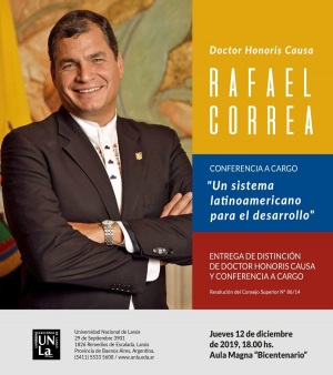Doctorado Honoris Causa para Rafael Correa