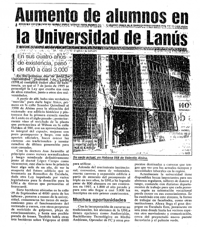 Aumento de alumnos en la Universidad de Lanús