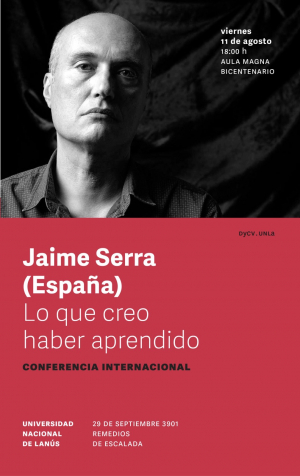 El artista gráfico Jaime Serra Palou brindará una conferencia en la UNLa
