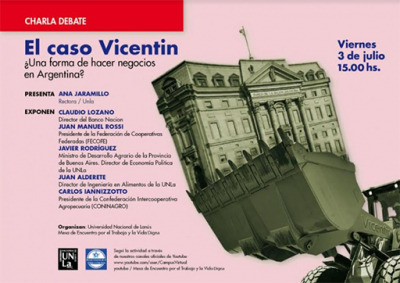 Con la participación de Claudio Lozano, la UNLa convoca a una charla debate sobre el caso Vicentin