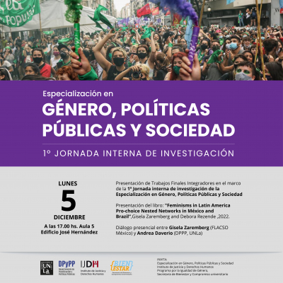 Primera Jornada de Investigación de la Especialización en Género, Políticas Públicas y Sociedad