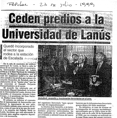 Ceden predios a la Universidad de Lanús