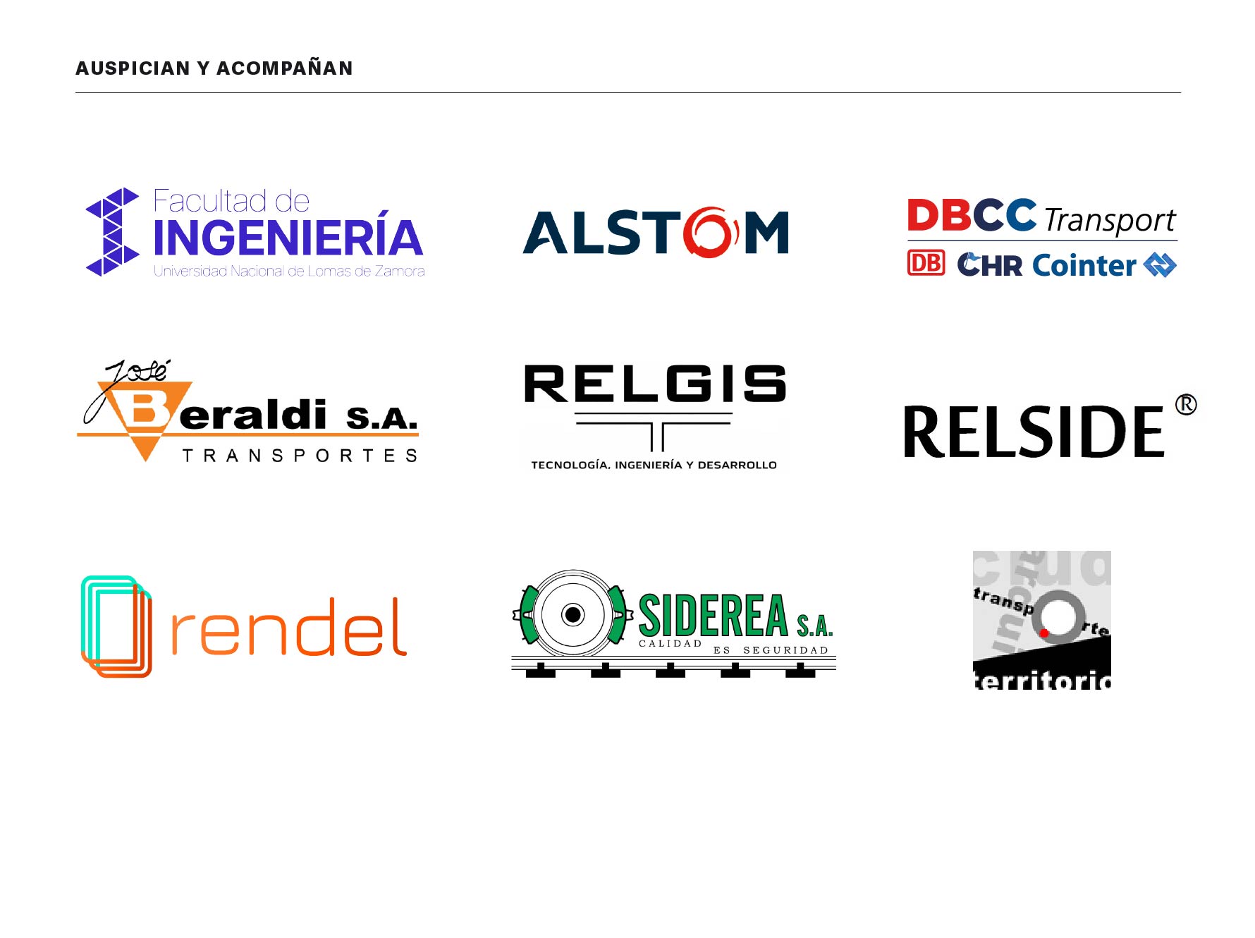 Auspician y Acompañan - Congreso Internacional de Transporte, Movilidad y Logística