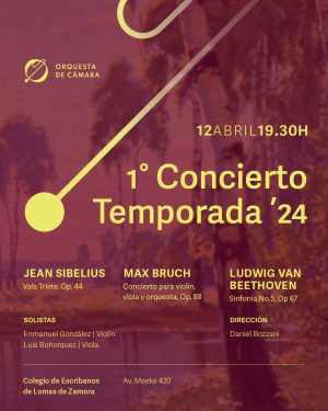 Llega el 1° concierto de la temporada 2024 de nuestra Orquesta de Cámara