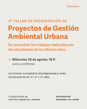 Taller de presentaci&oacute;n de Proyectos de Gesti&oacute;n Ambiental Urbana