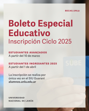 Inscripción Boleto Especial Educativo Ciclo 2025