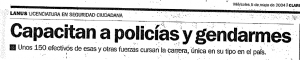 Capacitan a policías y gendarmes