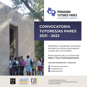 Abre la convocatoria para el programa Tutores Pares