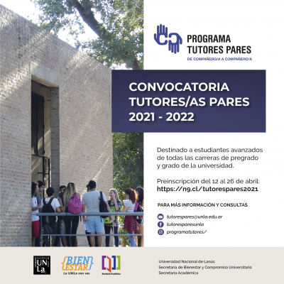 Abre la convocatoria para el programa Tutores Pares
