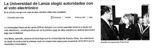 La Universidad de Lanús eligió autoridades con el voto electrónico