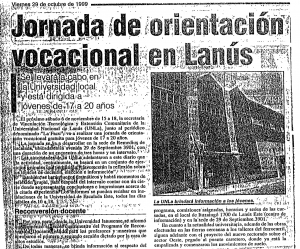 Jornada de orientación vocacional en Lanús