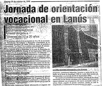 Jornada de orientación vocacional en Lanús