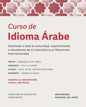 Curso de idioma &aacute;rabe abierto a la comunidad