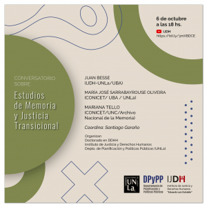 Invitan al conversatorio sobre Memoria y Justicia Transicional