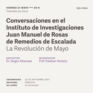 Conversatorio virtual sobre la Revolución de Mayo