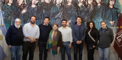 Agustín Balladares y Cristian Cardozo  en la Universidad Nacional de Lanús