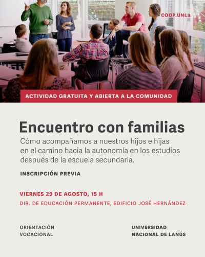 Encuentro con familias sobre el paso del secundario a la universidad