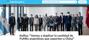 Kulfas: “Vamos a duplicar la cantidad de PyMEs argentinas que exporten a China”