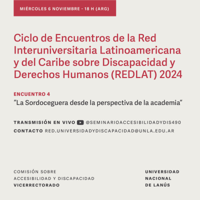 Encuentro virtual sobre &quot;La sordoceguera desde la perspectiva de la academia&quot;