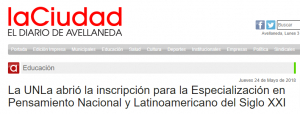 La UNLa abrió la inscripción para la Especialización en Pensamiento Nacional y Latinoamericano del Siglo XXI
