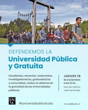 En defensa de la Universidad Pública y Gratuita
