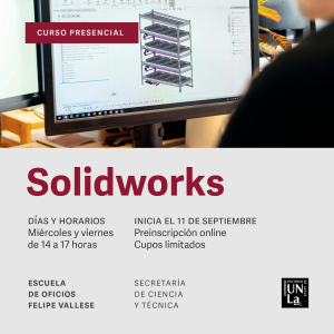 Anotate en el curso presencial de Solidworks