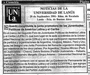 Quedó constituida la junta promotora de las juventudes Políticas de América Latina y el Caribe