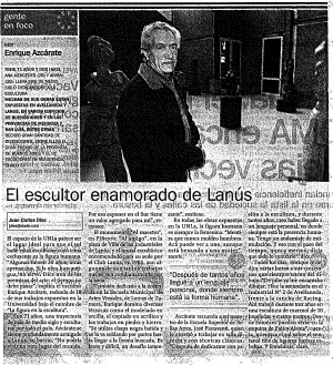 El escultor enamorado de Lanús