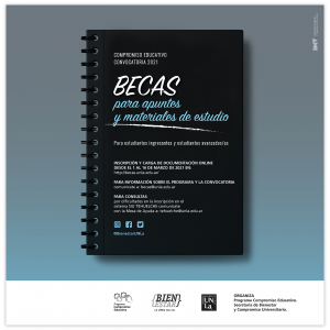 PRÓRROGA HASTA EL 19 DE MARZO: Inscripción a becas para apuntes y materiales de estudio