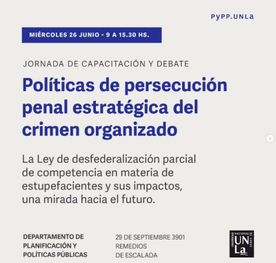 Jornada de capacitación en políticas de persecución penal estratégica del crimen organizado